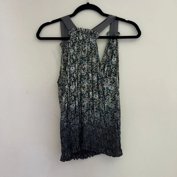 Joie woman silk floral print wrap sleeveless blouse - Picture 8 of 8